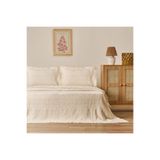 Evidea Soft Salhi Krem 230x240 cm Çift Kişilik Yatak Örtüsü Seti