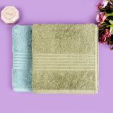 Evidea Soft Samantha Haki Mavi 50x100 cm 2'li Havlu Seti