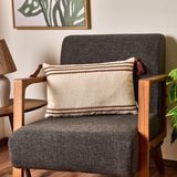 Evidea Soft Sanvi Ekru Kahverengi 30x50 cm Kırlent