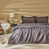 Evidea Soft Seta Lyocell Pamuk Saten Çift Kişilik Nevresim Takımı - Gri - 200 x 220 cm