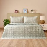 Evidea Soft Sylvara Çok Amaçlı Çift Kişilik Yatak Örtüsü Seti - Yeşil - 200 x 230 cm