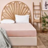 Evidea Soft Toz Pembe 160x200 cm Çift Kişilik Lastikli Çarşaf