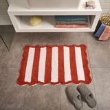 Evidea Soft Tufting Line Ekru Kiremit 60x90 cm Banyo Paspası