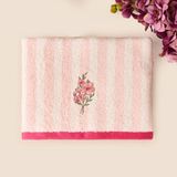 Evidea Soft Vari Yüz Havlusu - Ekru / Pembe - 50X80 cm - Ekru - Pembe - 50 x 80 cm