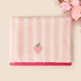 Evidea Soft Velin Yüz Havlusu - Ekru / Pembe - 50X80 cm - Ekru - Pembe - 50 x 80 cm