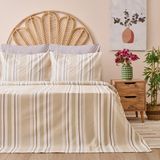 Evidea Soft Verano Çift Kişilik Pike Takımı - Gri / Bej - Gri - Bej - Montajsız