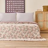 Evidea Soft Vinerya Tek Kişilik Yatak Örtüsü - Krem - 160X255 cm - 160 x 255 cm