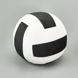 Evidea Soft Voleybol Topu Figürlü Yastık - Siyah / Beyaz - 20 cm - 20 x 20 cm - Siyah - Beyaz