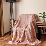 Evidea Soft Waffle Ekru Kiremit 120x170 cm Koltuk Şalı