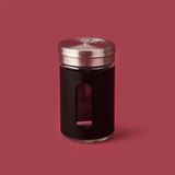 Evidea | Tohana Metal Kaplı Cam Baharatlık - Siyah / Gri - 8 cm
