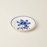 Evidea | Ülger Seramik Big Flower Porselen Tatlı ve Kahvaltı Tabağı - Mavi / Beyaz - 17 cm