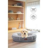 Evien Home Evlen Home Collection Kürk Peluş Kedi Köpek Evcil Hayvan Yatağı PatiChill Yıkanabilir Kaymaz Taban Simba Lüks Ortopedik Su Geçirmez Gri