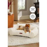 Evien Home Evlen Home Collection Kürk Peluş Ortopedik Kedi Köpek Evcil Hayvan Yatağı PatiChill Yıkanabilir Kaymaz Taban Luna Lüks Su Geçirmez Krem