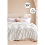 Evien Home Kürk Bubble Battaniye Çift Kişilik Peluş Tavşan Tüyü Yumuşak 220x240 cm Krem Kırık Beyaz