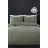 Evien Home Pamuk Çift Kişilik Özel Taş Yıkama Yatak Örtüsü Barbara 3 Parça Lüks Yumuşak Dayanıklı Modern Yeşil - 240 x 250 cm