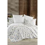 Evien Home Pamuklu Yatak Örtüsü Seti Çift Kişilik Lüx Pike Takımı 6 Parça Yumuşak Günlük Krem Renkli - 240 x 250 cm