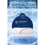 Evien Home Soğutmalı Yatak Örtüsü Seti Tek Kişilik Serinletici Soğuk Icecool 2 Parça Çift Taraflı Krem Kırık Beyaz - 160 x 210 cm
