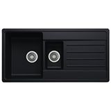 Evier Granit Evye I Fors Series Black (siyah) I 1.5 Gözlü I (100x50cm) Siyah