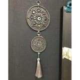 EVILEYE İkili Nazarlık Duvar Süsü, Gümüş Füme, 15x43 cm, Polyester Cam, Geleneksel Nazar Boncuğu Motifli Ev Ofis Dekorasyonu
