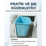 Evim 365 Kapak Askılı Plastik Çöp Kovası - Mavi