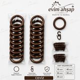 Evim Ahşap Rustik Perde Halkası ve Klips Seti – Korniş Uyumlu Perde Halkaları – Dayanıklı ve Paslanmaz – 10/20/30/40/50 Adet – Renk Seçenekleri Ceviz-Meşe-Siyah-Beyaz-Krem-Gümüş-Antrasit