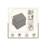 Evim Canvas 4'lü Kurşun Sıvı Geçirmez Leke Tutmaz Fermuarlı Bağcıklı Sandalye Minderi 40 x 40 cm