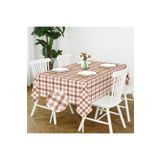 Evim Canvas Kareli Sıvı Geçirmez Leke Tutmaz Masa Örtüsü Gül Kurusu GÜL KURUSU 80 x 120