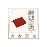 Evim Canvas Kırmızı Sıvı Geçirmez Leke Tutmaz Fermuarlı Bağcıklı Sandalye Minderi 40 x 40 cm