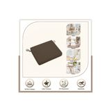 Evim Canvas Koyu Kahve Sıvı Geçirmez Leke Tutmaz Fermuarlı Bağcıklı Sandalye Minderi 40 x 40 cm