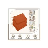 Evim Canvas Tekli Oranj Sıvı Geçirmez Leke Tutmaz Fermuarlı Bağcıklı Sandalye Minderi 40 x 40 cm