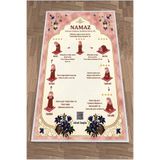 Evim Concept Namaz Öğreten Seccade QR Kodlu Sesli Seccade Kaymaz Yumuşak Seccade Namazlık 70x120