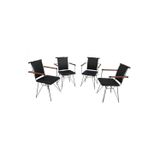 Evim-E Aksesuar 4 Adet Penyez Sandalye Cafe & Mutfak & Bahçe & Restaurant Metal Ahşap Karışımı