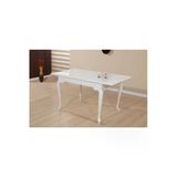 Evim-E Aksesuar Lükens Masa 80 X 120 Ahşap Lake Beyaz Renkte Açılır