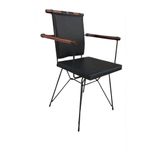 Evim-E Aksesuar Metal Ahşap Karışımı Penyez Sandalye Cafe & Mutfak & Bahçe & Restaurant
