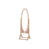 Evim-E Aksesuar Midi Oval Boy Ayna Çerçevesi Ayaklı Tamamı Ahşap Ham & Cilasız