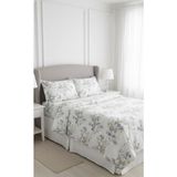 Evim Mor Lale Desen Çift Kişilik Nevresim Takımı - Mor - Beyaz - 200 x 230 cm
