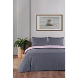 Evim Organik Pamuk Akfil Çift Taraflı Nevresim Takımı Tek Kişilik 160x220 cm Antrasit Pudra ANTRASİT-PUDRA 160 x 220
