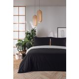 Evim Organik Pamuk Akfil Çift Taraflı Nevresim Takımı Tek Kişilik 160x220 cm Siyah Gri SİYAH-GRİ 160 x 220
