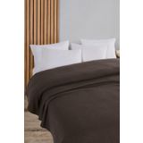 Evim Pamuklu Aden Açık Kahve Çok Amaçlı Yatak Örtüsü Çift Kişilik - 200x230 Cm