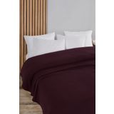 Evim Pamuklu Aden Koyu Bordo Pike Yatak Örtüsü Çift Kişilik - 200x230 Cm