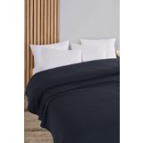 Evim Pamuklu Aden Lacivert Çok Amaçlı Yatak Örtüsü Çift Kişilik - 200x230 Cm