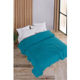 Evim Pamuklu Akel Turkuaz Çok Amaçlı Yatak Örtüsü Çift Kişilik - 200x230 Cm