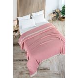 Evim Pamuklu Bige Fuşya Çok Amaçlı Yatak Örtüsü Çift Kişilik - 200x220 Cm