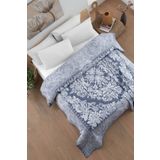 Evim Pamuklu Laria Indigo Jakar Yatak Örtüsü Çift Kişilik - 230x250 Cm