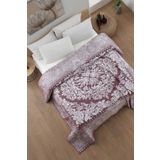 Evim Pamuklu Laria Mürdüm Jakar Yatak Örtüsü Çift Kişilik - 230x250 Cm