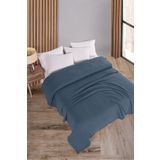 Evim Pamuklu Maya Açık Indigo Çok Amaçlı Yatak Örtüsü Çift Kişilik - 200x230 Cm