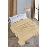 Evim Pamuklu Petek Açık Sarı Çok Amaçlı Yatak Örtüsü Çift Kişilik - 200x230 Cm