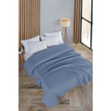 Evim Pamuklu Petek Bebe Mavi Çok Amaçlı Yatak Örtüsü Çift Kişilik - 200x230 Cm