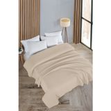 Evim Pamuklu Petek Ekru Çok Amaçlı Yatak Örtüsü Çift Kişilik - 200x230 Cm