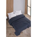 Evim Pamuklu Petek Indigo Çok Amaçlı Yatak Örtüsü Çift Kişilik - 200x230 Cm